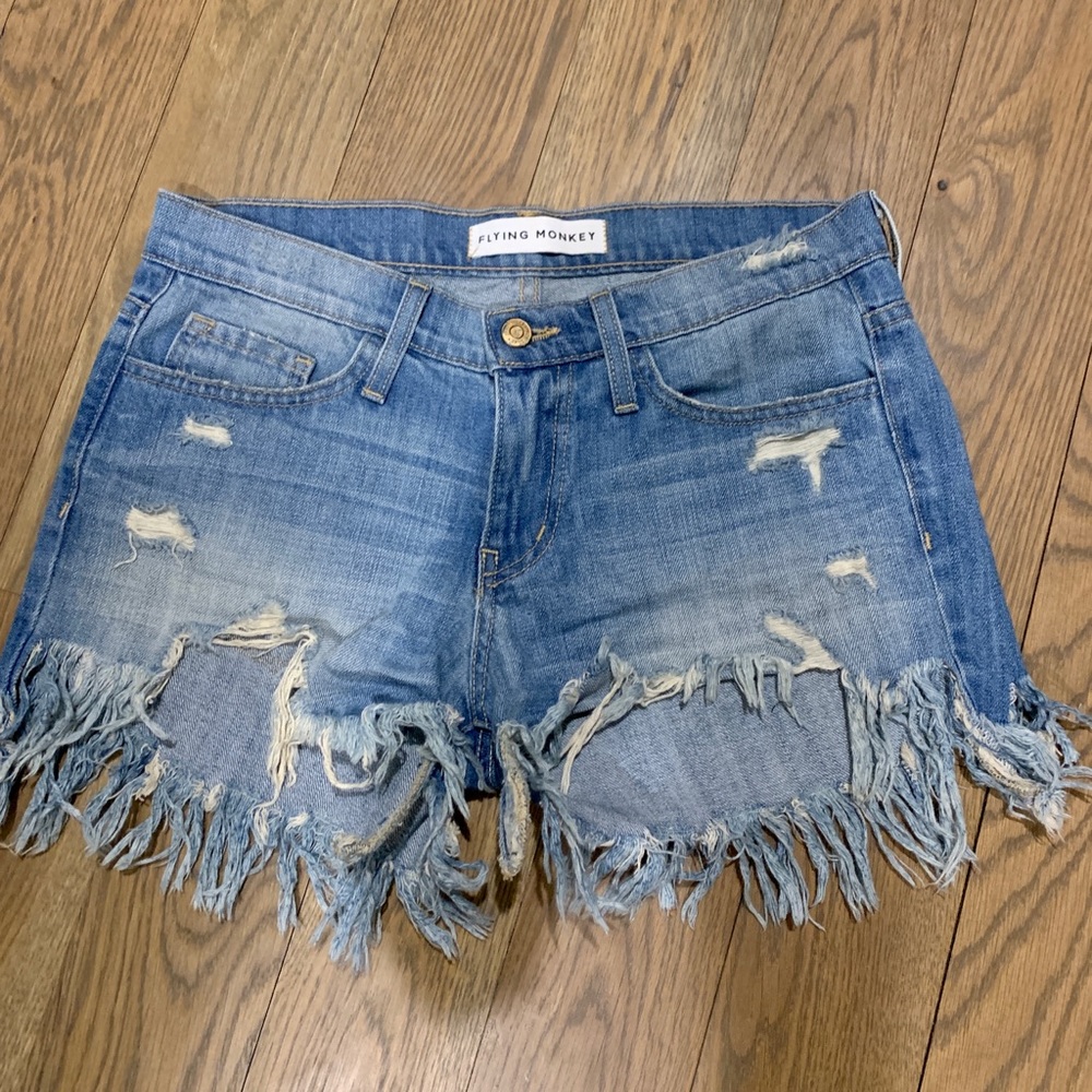 Flying Monkey cutoff shorts